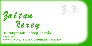 zoltan nerey business card