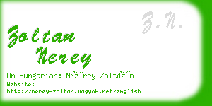 zoltan nerey business card